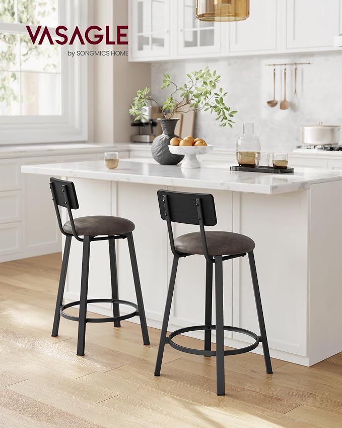 VASAGLE Bar Stools, 29.7-Inch Barstools - Image 2