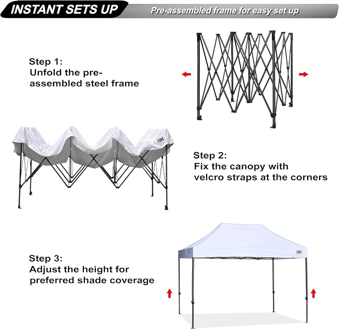 ABCCANOPY Patio Pop Up Canopy Tent 10x15 Commercial-Series - Image 2