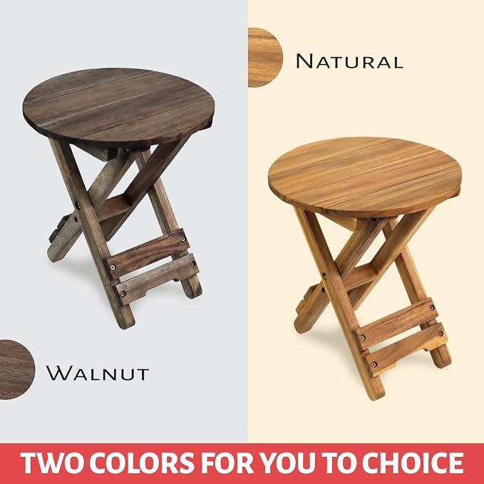 Small Patio Table, Outdoor Folding Side Table, Portable Accent Coffee End Table - Image 9