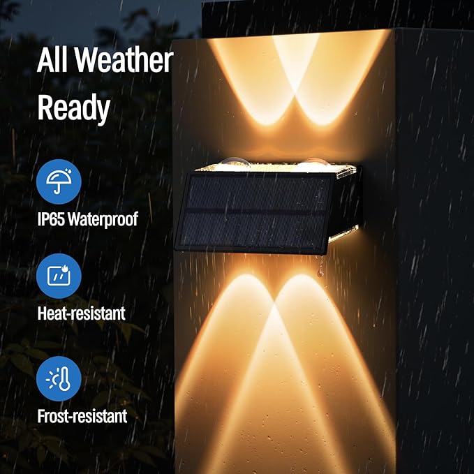 NIORSUN Solar Fence Lights, 6 Pack Deck Light, Led Outdoor Lights - Image 6