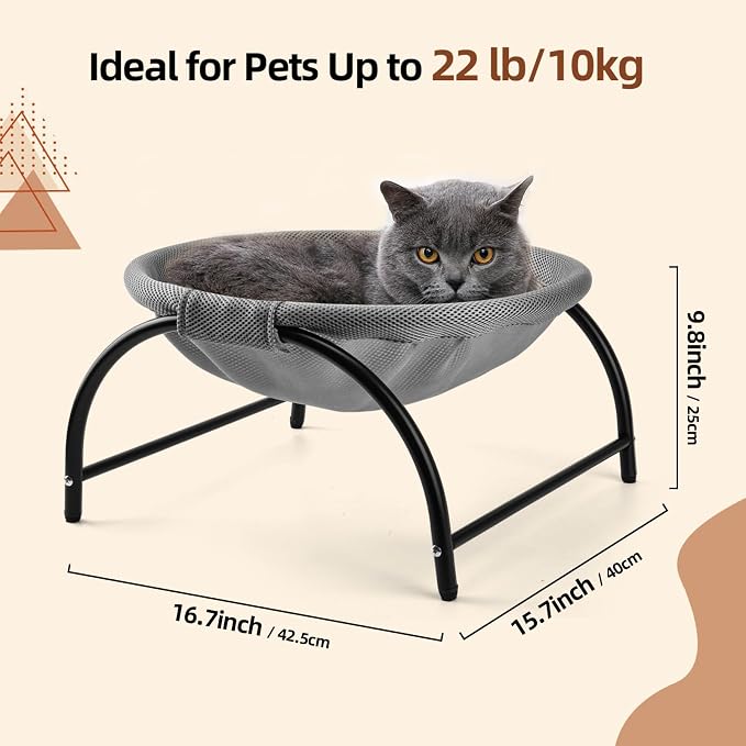 Raised Cat Hammock Bed, Free Standing Cat Cot - Image 2