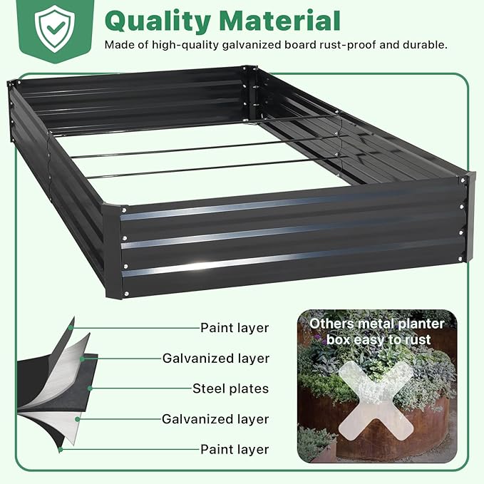 ONCEMORE Galvanized Raised Garden Bed - Image 3