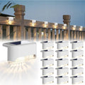 JACKYLED Solar Deck Lights 16 Pack Solar Fence Light Solar Powered Outdoor Step by JACKYLED