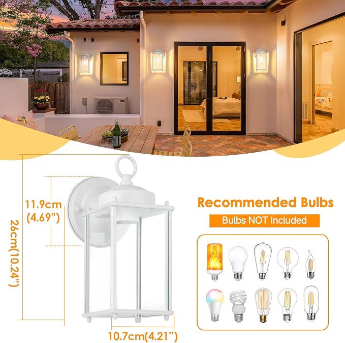 Large Outdoor Wall Lantern, Exterior Waterproof Wall Sconce Light Fixtures - Image 2