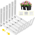 LukLoy Window Planter Box Brackets, 6 Pack Adjustable Heavy Duty Wall Mount by LukLoy