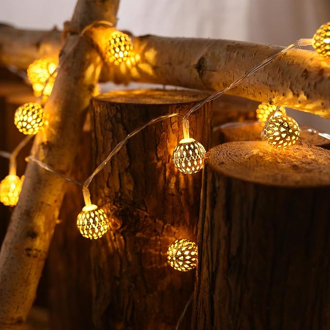 Globe String Lights, CMYK 30 LED Fairy String Lights Battery Operated - Image 6