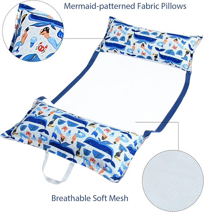 FindUWill 2-Pack Fabric Pool Floats, Inflatable Water Hammocks, XL Large Pool - Image 6