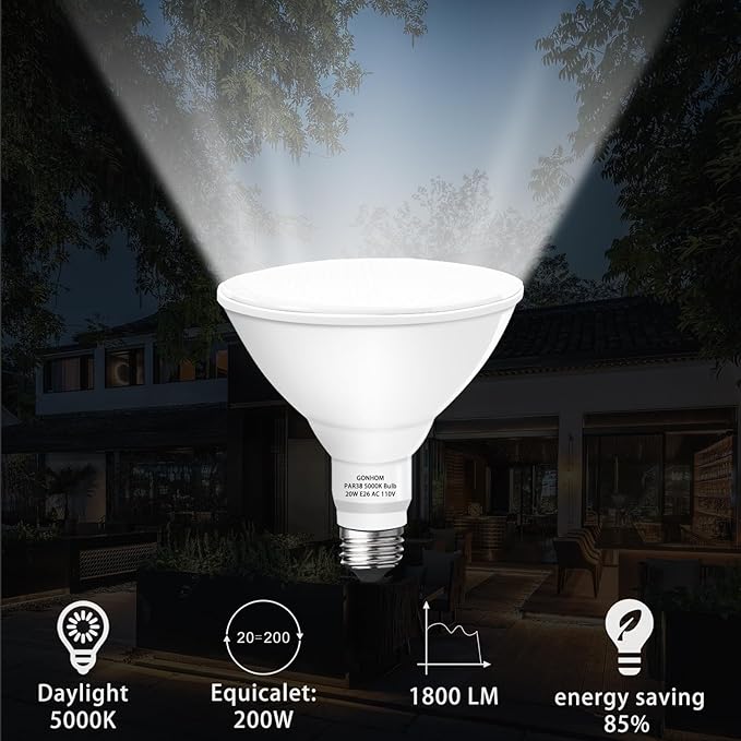 Par38 led Flood Lights Outdoor Light Bulb, Dimmable 1800LM, 20W Replace up to - Image 2