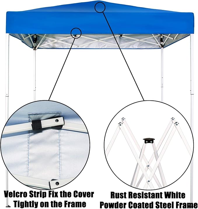 Sunnyglade 6x4 Ft Pop-Up Canopy Tent Outdoor Portable Instant Shelter Folding - Image 3