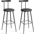 Bar Stools, Bar Chairs with Backrest and Footrest, Industrial Counter Stools by IRCPEN