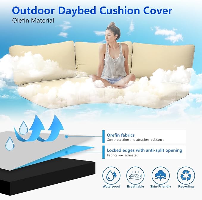 Outdoor Curved Sofa Cushion Cover - Image 3