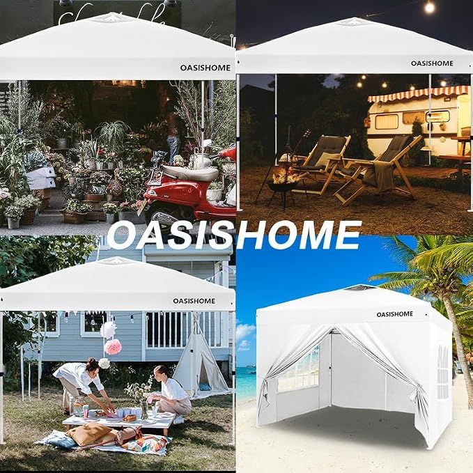 OASISHOME Pop-up Gazebo Instant Portable Canopy Tent 10'x10', - Image 7
