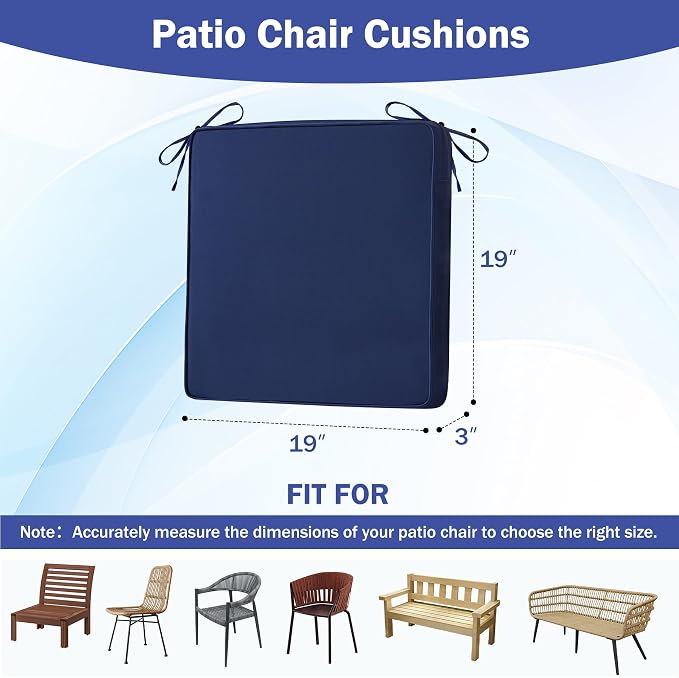 Patio Chair Cushions, Waterproof Outdoor Cushions - Image 2