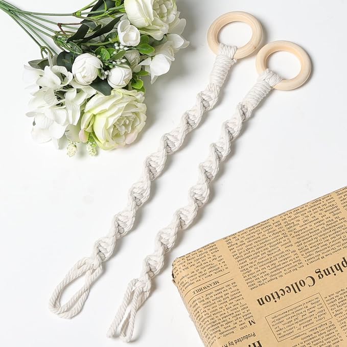 6 Pack Adjustable Macrame Plant Hanger Extenders Connectable Rope Hanging Plant - Image 4
