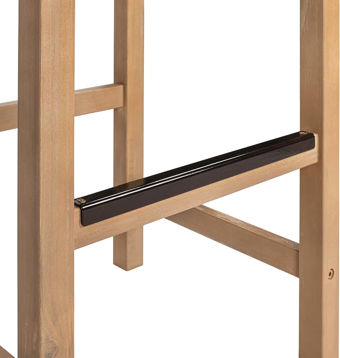 JONATHAN Y BSL1201A-SET2 Armand 30" Modern Coastal Backless Acacia Wood Outdoor - Image 8