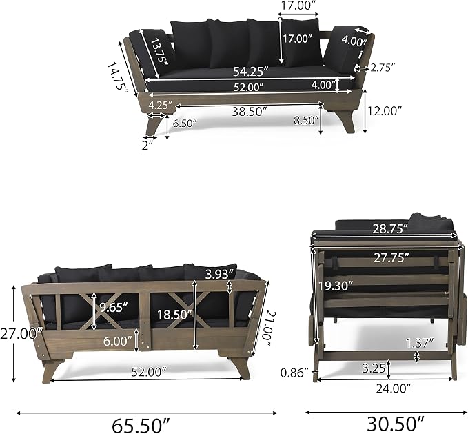Christopher Knight Home Ottavio Outdoor Expandable Daybed - Image 4