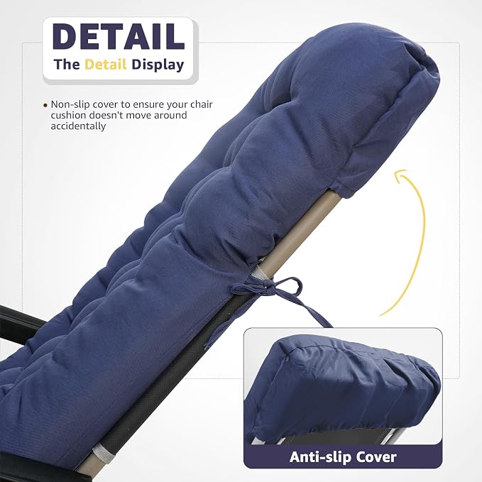 Patio Lounge Chair Cushion, Waterproof Zero Gravity Chair Cushions - Image 5