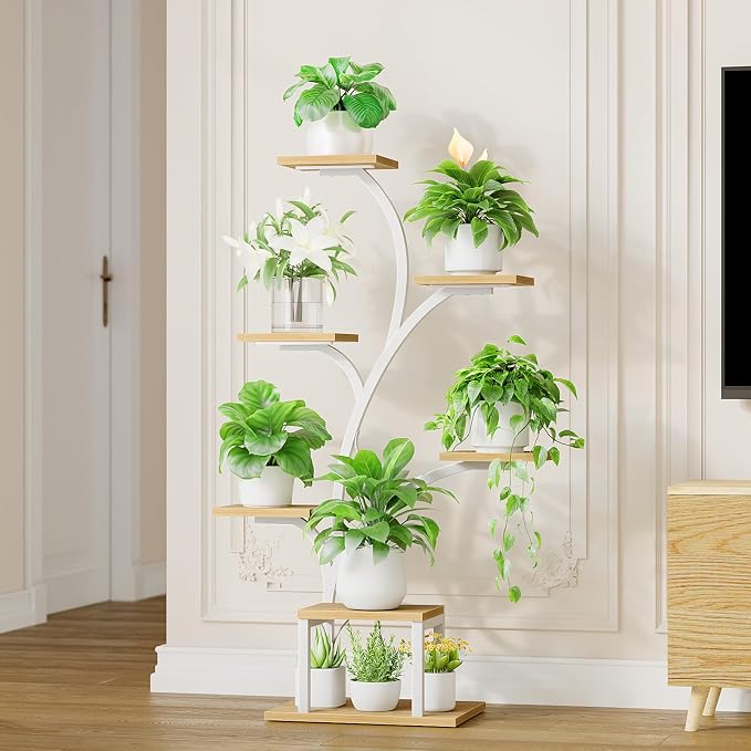 Plant Stand Indoor with Grow Lights, 7 Tiered Indoor Plant Shelf, Metal Plant - Image 5