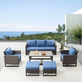 Belord 6 Piece Outdoor Furniture Patio Wicker Sofa Set, Oversize Outdoor Dining by Belord
