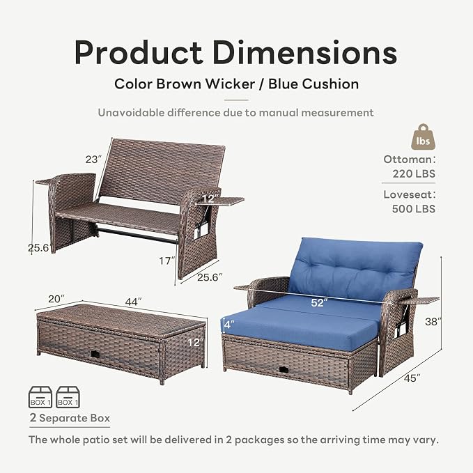 Belord Oversize Outdoor Daybed Set - Image 2
