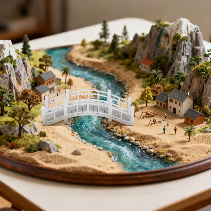 Garneck Miniature Arch Bridge for Fairy Garden Accessories: 5.9" Vintage Tiny - Image 9