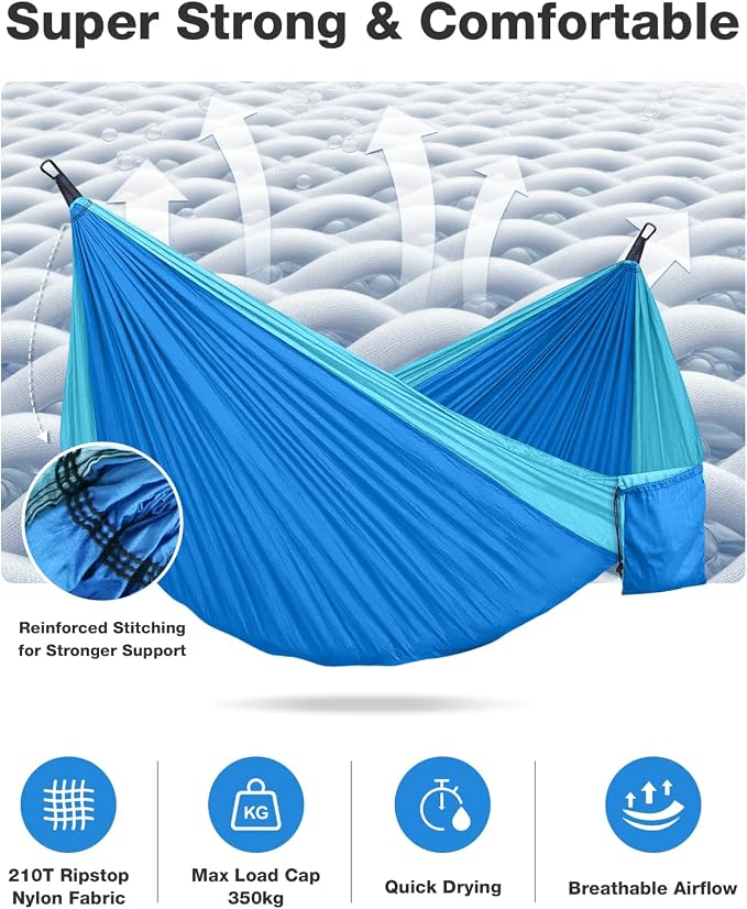 MOSFiATA Camping Hammock, Heavy Duty up to 500lbs - Image 6
