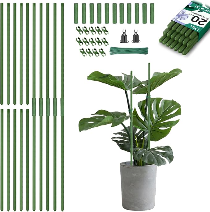 Breeze Touch Garden Trellis for Climbing Plants Outdoor, 20 Pack 17" Tomato by BreezeTouch