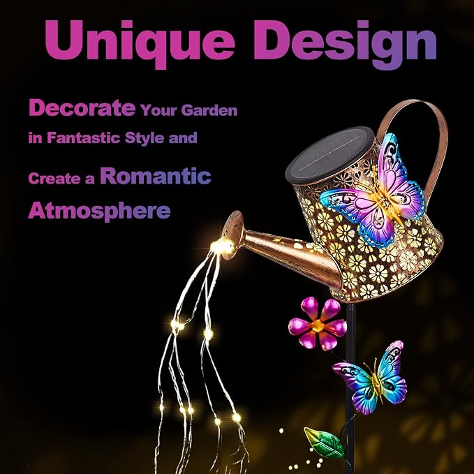 Solar Watering Can with Lights Outdoor Garden - Image 8