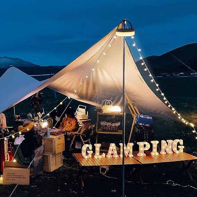 Camping String Light 4 in 1 Retractable 42ft Solar /USB Rechargeable 3600mAh - Image 9
