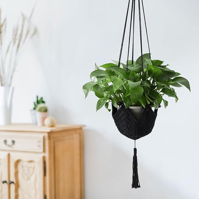 Shappy 1 Pack Jute Crochet Long Plant Hanger - Image 7