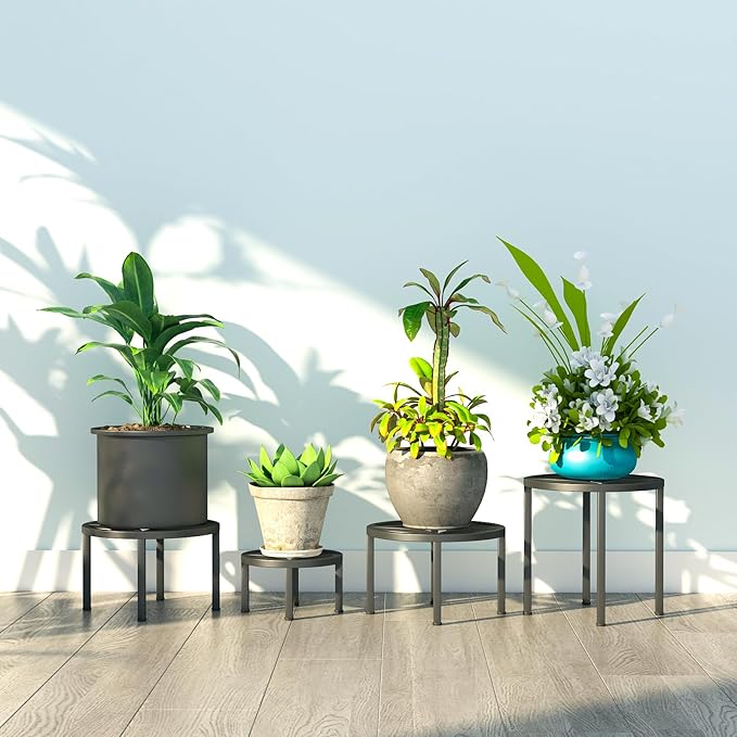 Zhongma Set of 4 Fully Assembled Metal Plant Stand - Image 2