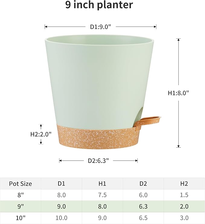 FaithLand 2-Pack 9 Inch Planter Pots - Image 2