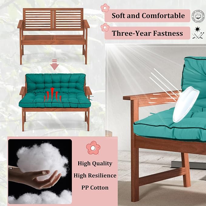 2-3 Seat Swing Replacement Cushion, Outdoor Bench Cushions - Image 4