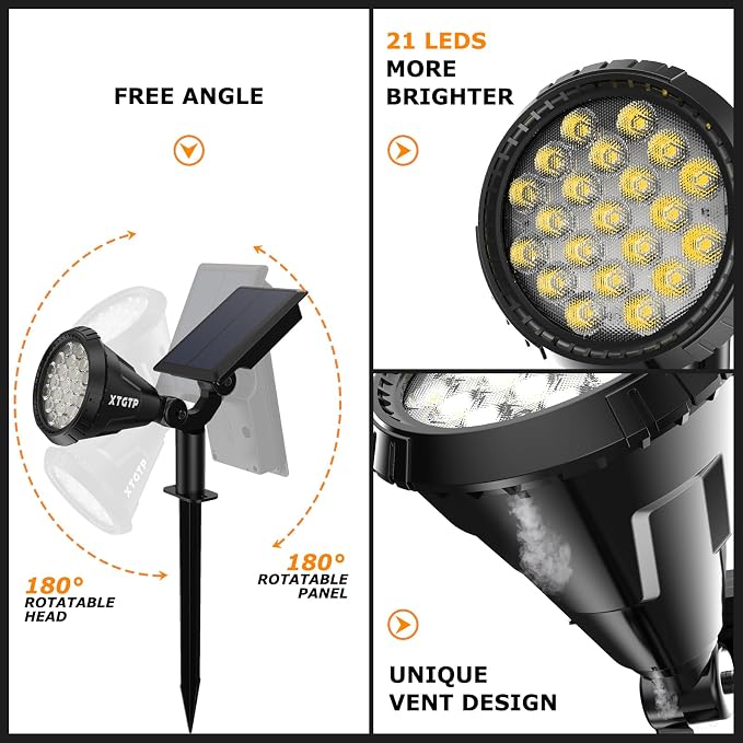 Solar Lights Outdoor, 2-in-1 Decorative Solar Landscape Lighting - Image 7