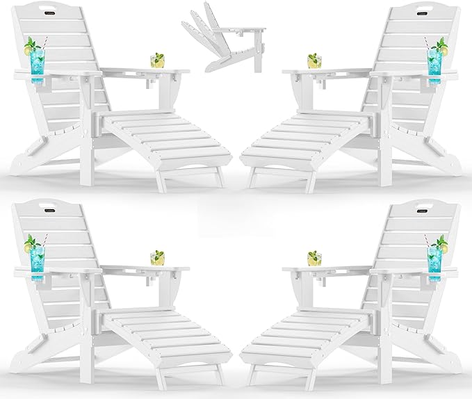 Ciokea Folding Adirondack Chair Set of 4 by CIOKEA