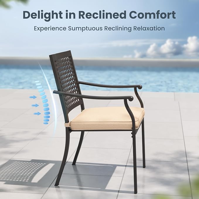 PHI VILLA 3 Pieces Outdoor Bistro Set - Image 5