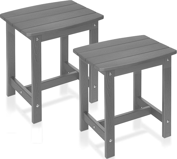Y&M Outdoor Side Table, HIPS Adirondack Small Single Table, Waterproof Square by YM