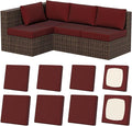 8Pcs Stretch Patio Cushion Covers, Outdoor Couch & Sofa Replacement Slipcovers by VORSHAPE