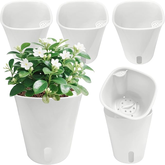 TCBWFY 5 Inch Self Watering Pots by TCBWFY