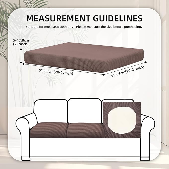 8Pcs Stretch Patio Cushion Covers, Outdoor Couch Covers Replacement, Outdoor - Image 2
