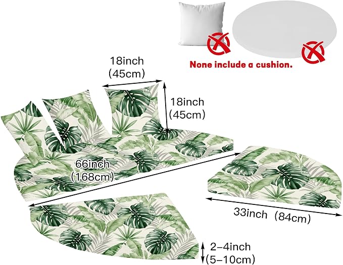 Round Cushion Covers with Attached Pillowcase, Elastic Fabric, 66 inch Diameter - Image 2