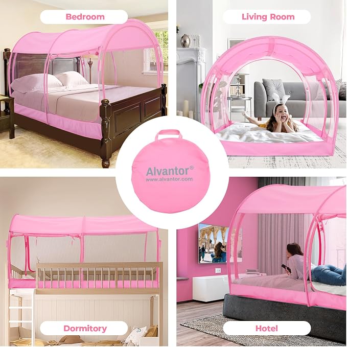 Alvantor® Mosquito Net Bed Canopy Tents Dream Privacy Space Twin Size Sleeping - Image 2