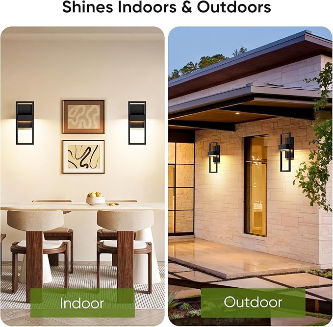 BesLowe 14.5” Modern Outdoor Wall Lights, 3000K LED Exterior Lighting Fixtures - Image 5