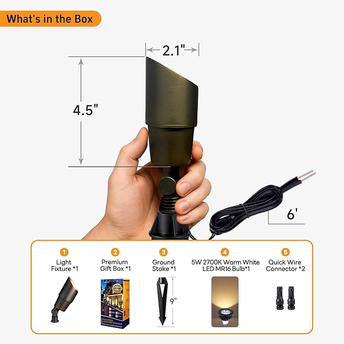 Gardenreet Brass Landscape Lighting - Image 6