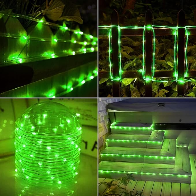 Solar Rope Lights, 66ft 200LED Solar String Lights, 8 Modes Waterproof Solar - Image 7