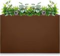 Galvanized Steel Planter Box-No Installation Required Metal Rectangular Block by Zezgeuro