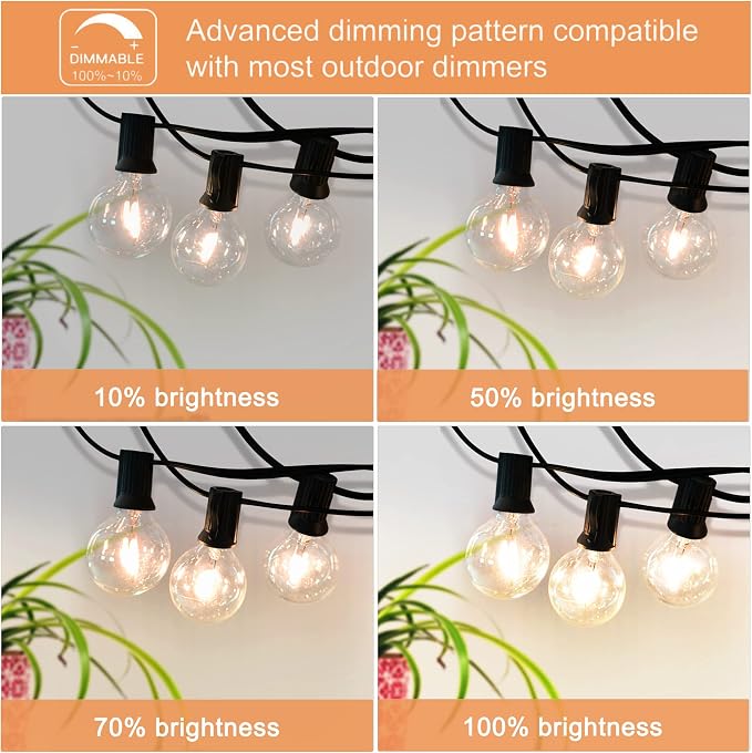 DAMAING Outdoor String Lights 300FT Waterproof Globe String Lights - Image 2