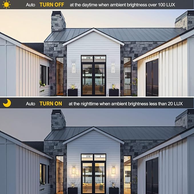 Dusk to Dawn Outdoor Lighting Fixtures Wall Mount, Sensor Exterior Wall Lights - Image 3