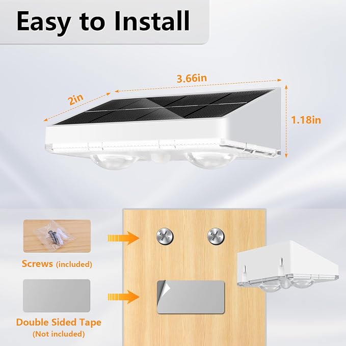 NIORSUN Solar Fence Lights, 8 Pack Solars Deck Light, Warm White Color - Image 6