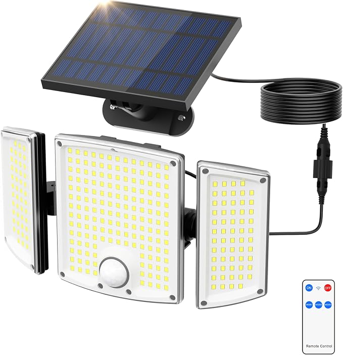 Onforu Solar Lights Outdoor, 3500LM 278 LEDs Split Motion Sensor Flood Lights by Onforu